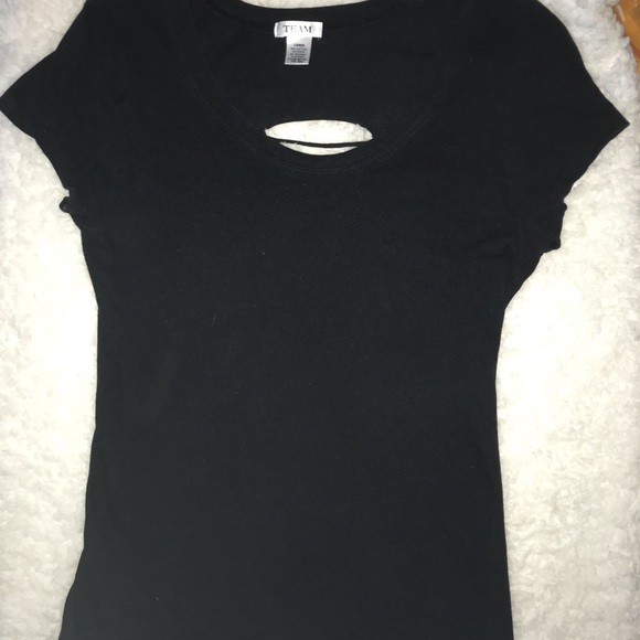 Team Juniors size Large Cut-out Angel wings Black with Rhinestone Bling - Picture 3 of 6